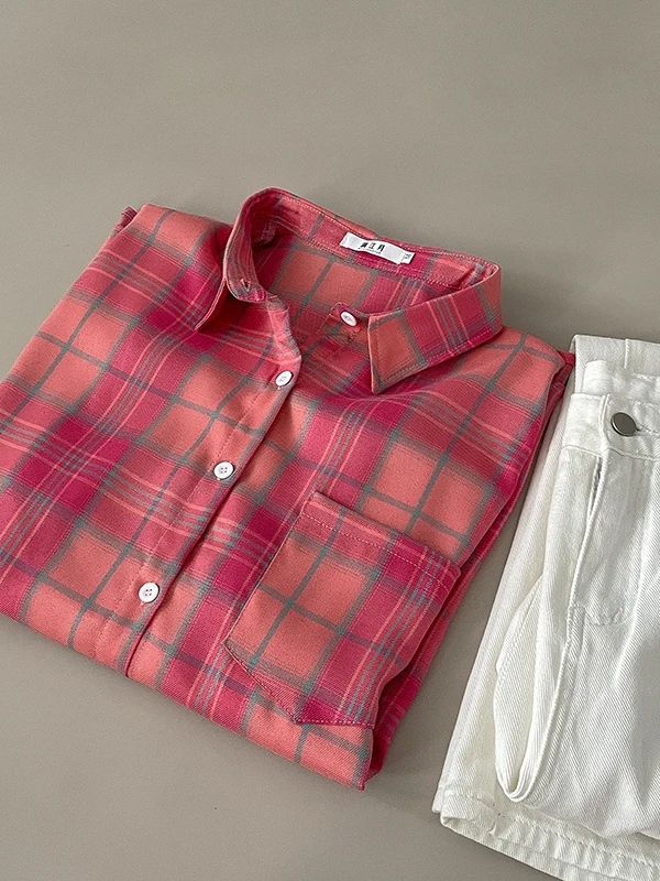 

Wedbleser Checkered Sleeve Sunscreen Shirt 2025 Summer New Korean Version Medium Long Length Age Reducing Versatile Top