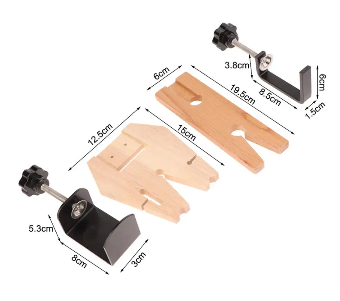 Adjustable V-Slot Bench Pin Clamp Workbench Wooden Clamp Tool Movable Jewelry Processing Table Fixing Clip for Crafting