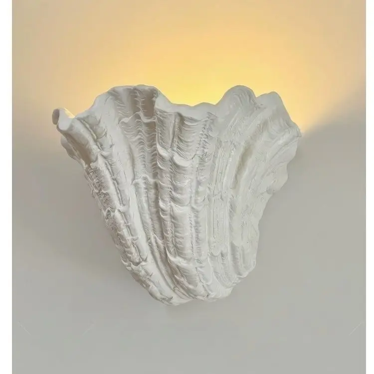 

Wabi Sabi French Shell Wall Light Baroque Art Bedroom Ceiling Lamp Staircase Corridor Lighting