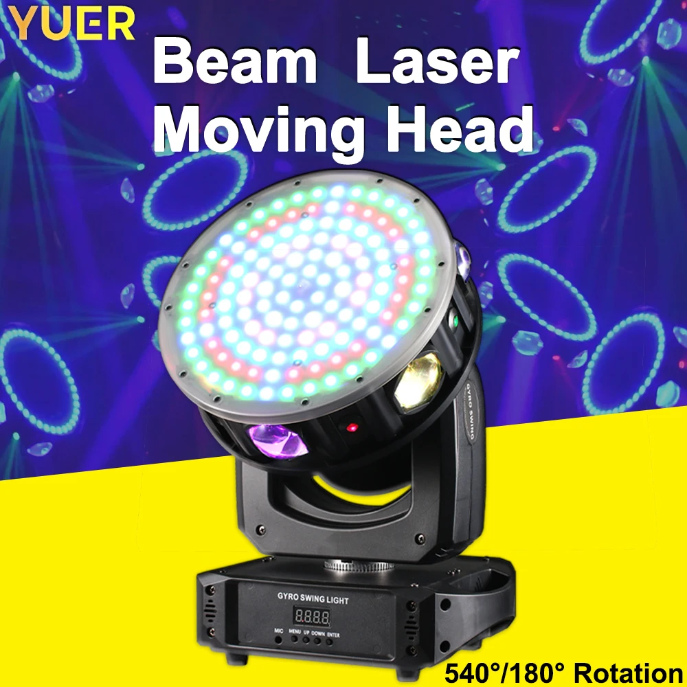 120W 6x15W Beam Moving Head Light DMX512 20/57CH 540° X-Axis 180° Y-Axis Infinite Rotation Pixel Effects for Stage DJ Concert