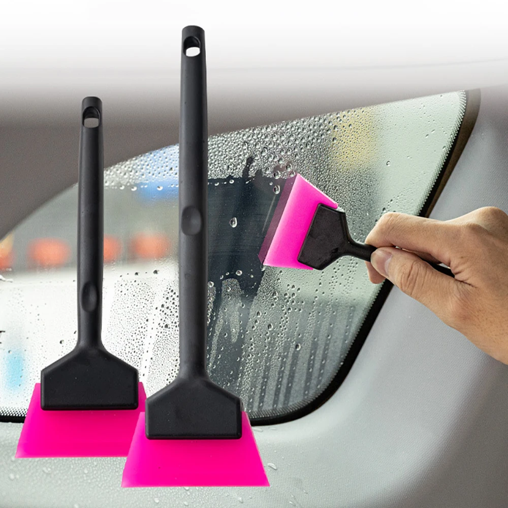 TOFAR Long Handle Anti-Slip Car Window Tint Squeegee Windshield Water Cleaning Remover Rubber Blade PPF Scraper Wash Accessories