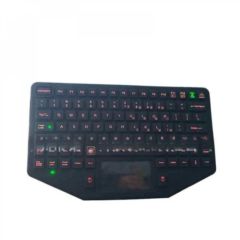 Au+ For Rugged Laptop EMC Keyboard With Mounting Holes American Low High Temperature Keyboard Waterproof Vibration Resistant