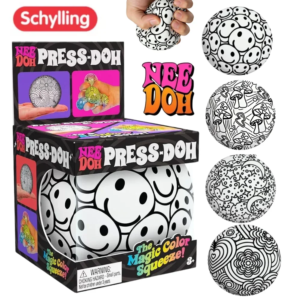 NEW NeeDoh Graffiti Ball Blind Box Series 14 plus y Stress Squishy Toy Desktop Ornament for People Under Pressure Soft Ball
