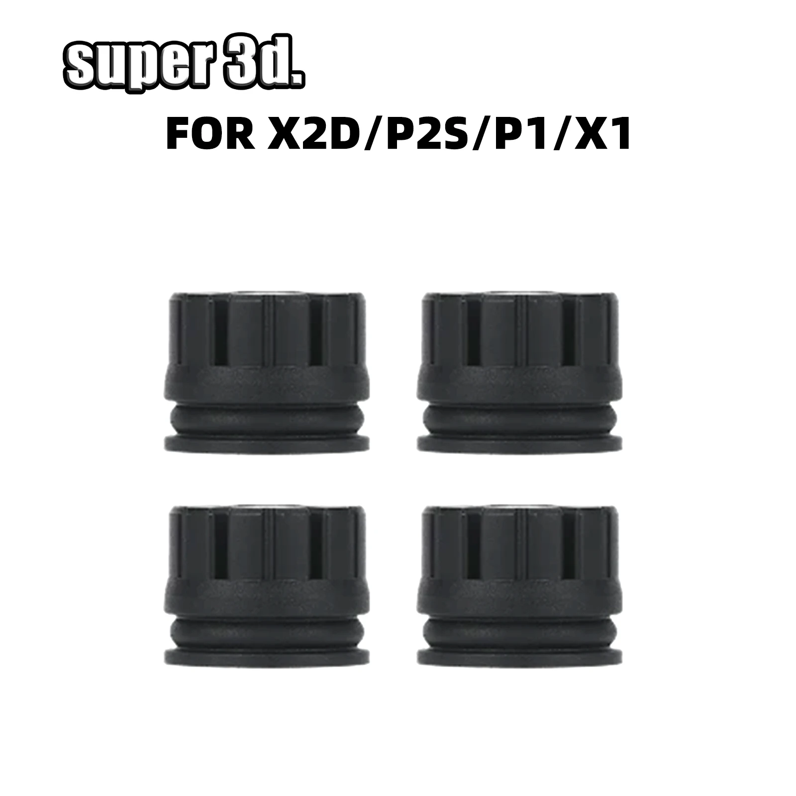 Bambulab Floating Damper Feet Silicone Shock Absorbers Low Noise Improved Precision for Bambu Lab X2D/P2S/X1/P1 3D Printer Parts