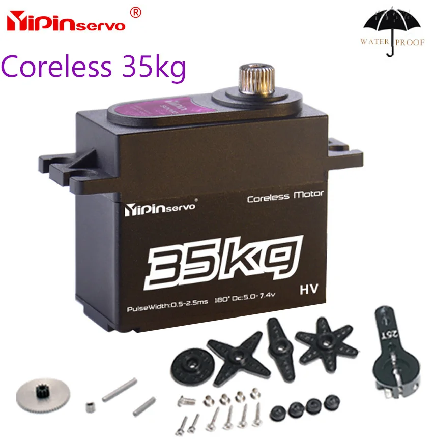 Yipinservo 35KG Torgue Coreless Digital Servo เกียร์โลหะ HV มอเตอร์สําหรับ 1/10 1/12 RC Baja รถเรือเฮลิคอปเตอร์เครื่องบินแขนหุ่นยนต์