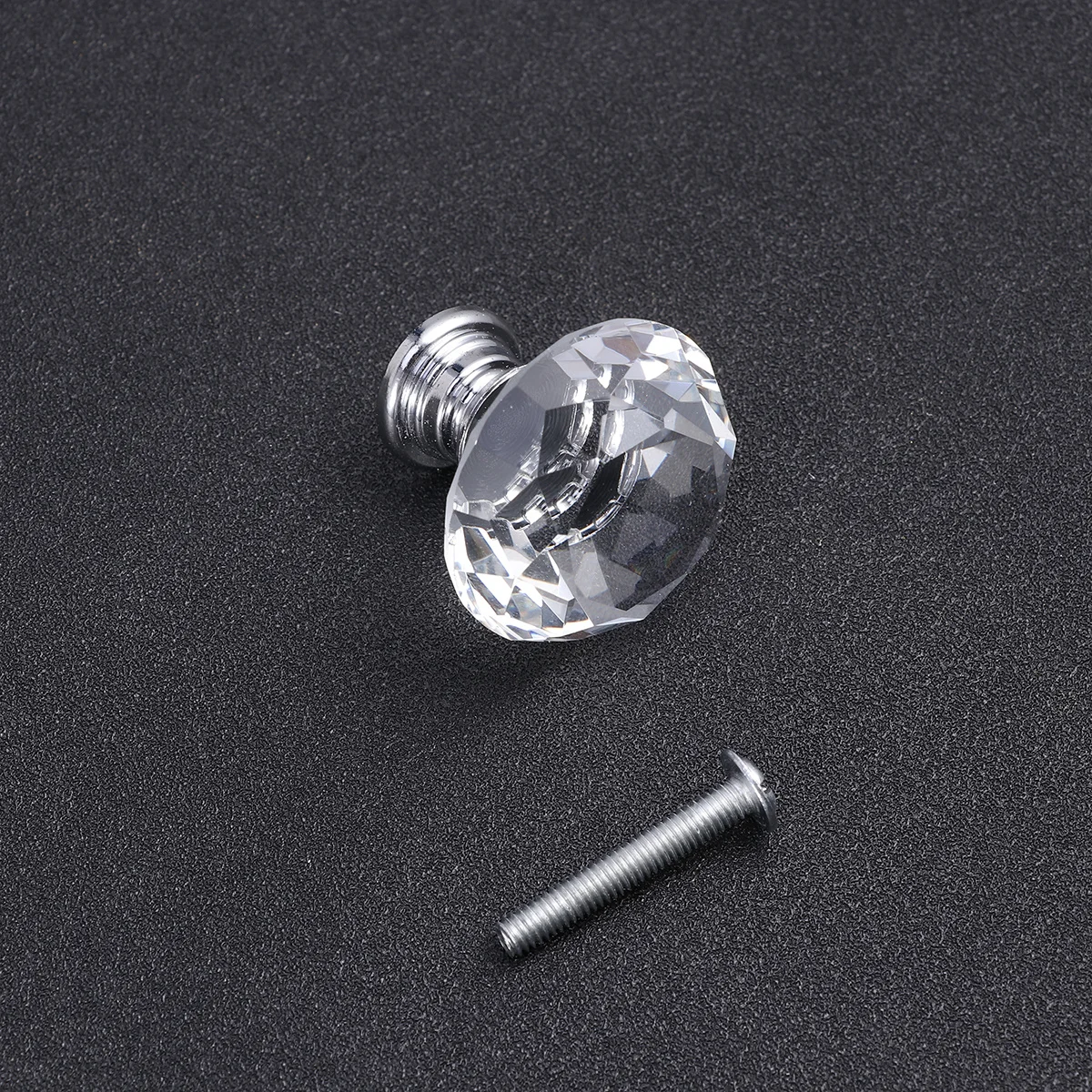 

10pcs Crystal Knobs Diamond Acrylic Drawer Handles Shiny Chrome Cabinet Pulls For Kitchen Furniture Wardrobe Cupboard Decor