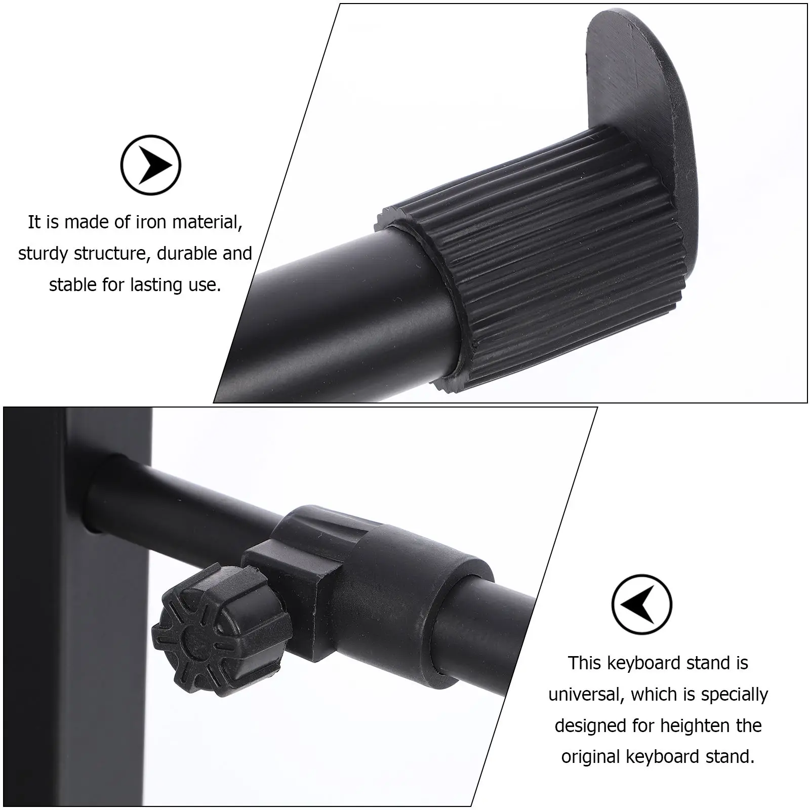 

Electronic Organ Stand Universal Keyboard Rack Black Heavy Duty Music Synthesizer Piano Accessory Rubber Pad Stable