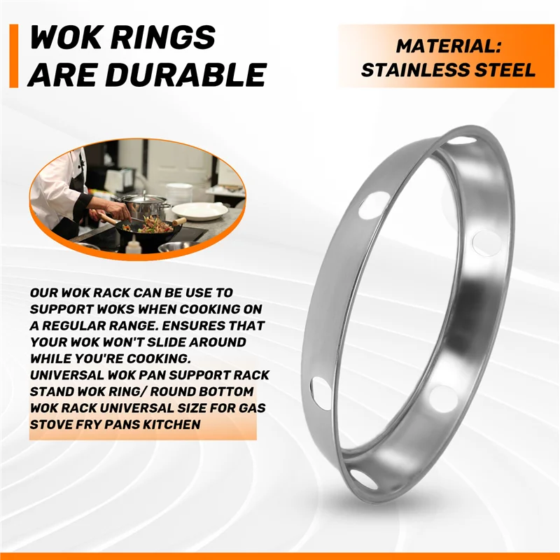 ABXF-универсальная стойка для сковороды вок, подставка для кольца вока/стойка с круглым дном, универсальный размер для газовой плиты, сковороды, кухни