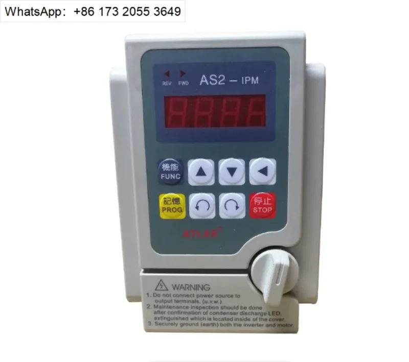 Frequency Inverter AS2-104/107/115/122 Single Phase 220V Input 0.75/1.5/2.2kW Motor Speed Controller