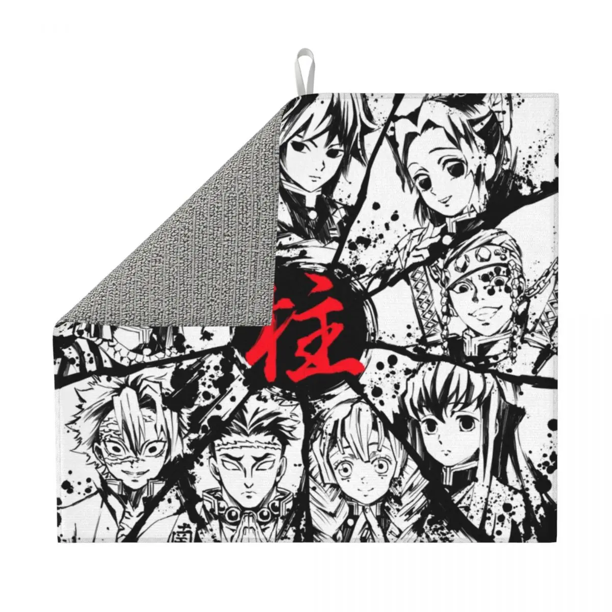 Manga Demon Slayers Dish Drying Pad Custom Absorbent Kimetsu No Yaiba Microfiber Fast Dry Drainer Mats