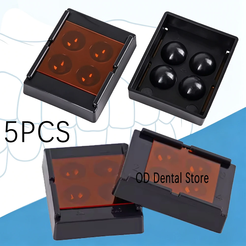 5PCS Light Shading Dental Veneer Storage Box, Teeth Patch Container for Dental Membrane, Molar Teeth & Orthodontic Retainer