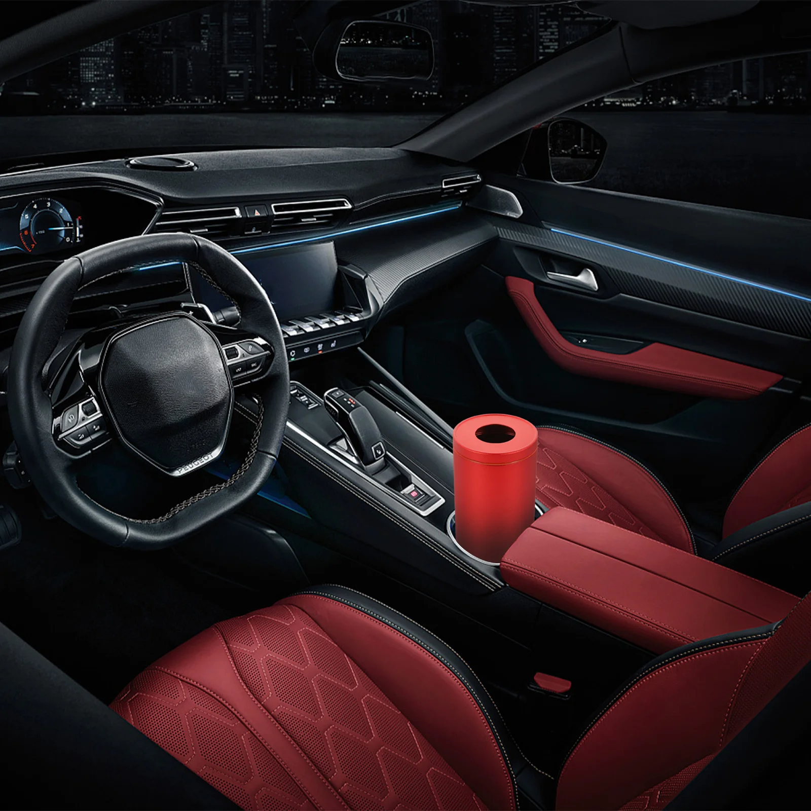 

Cylinder Tissue Box Round Metal Car Tissue Organizer Waterproof Dust Resistant Napkin Holder for Home Office Bathroom Desktop