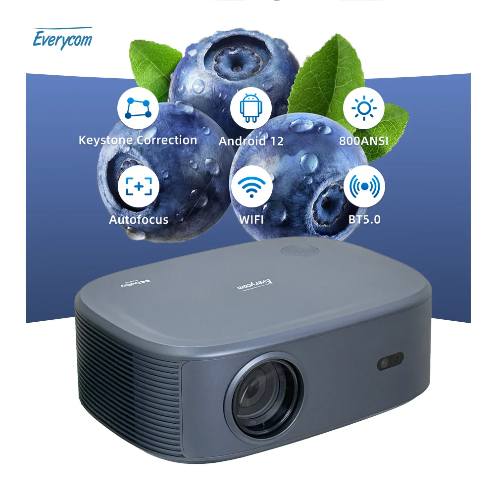 

Everycom HQ9W Ultra Latest Fashion High Hd 4k 1080p Projector 3d Projector 4k Wifi Projectors Hd 1080p 4k Home Theater
