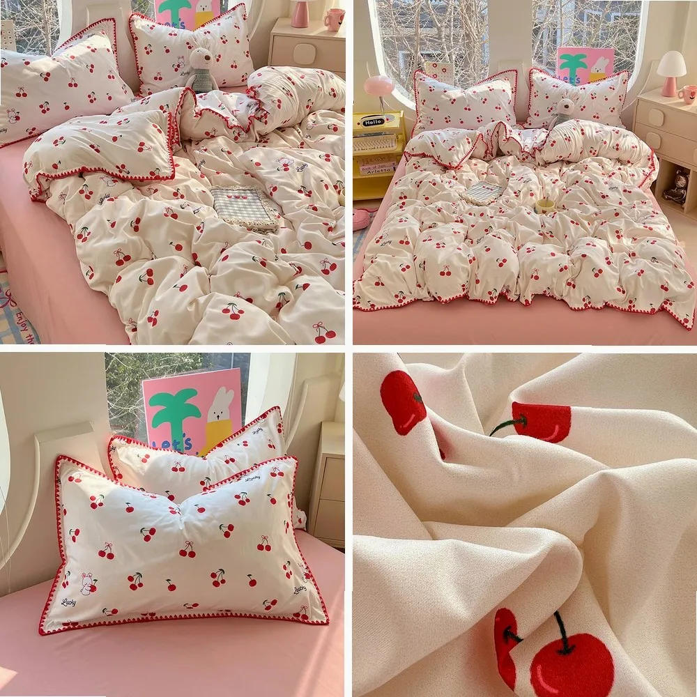 2025 New Lace Single Item Quilt Cover Skin-friendly Cotton Korean Version French Shell Quilt Cover Two People Use Bedding