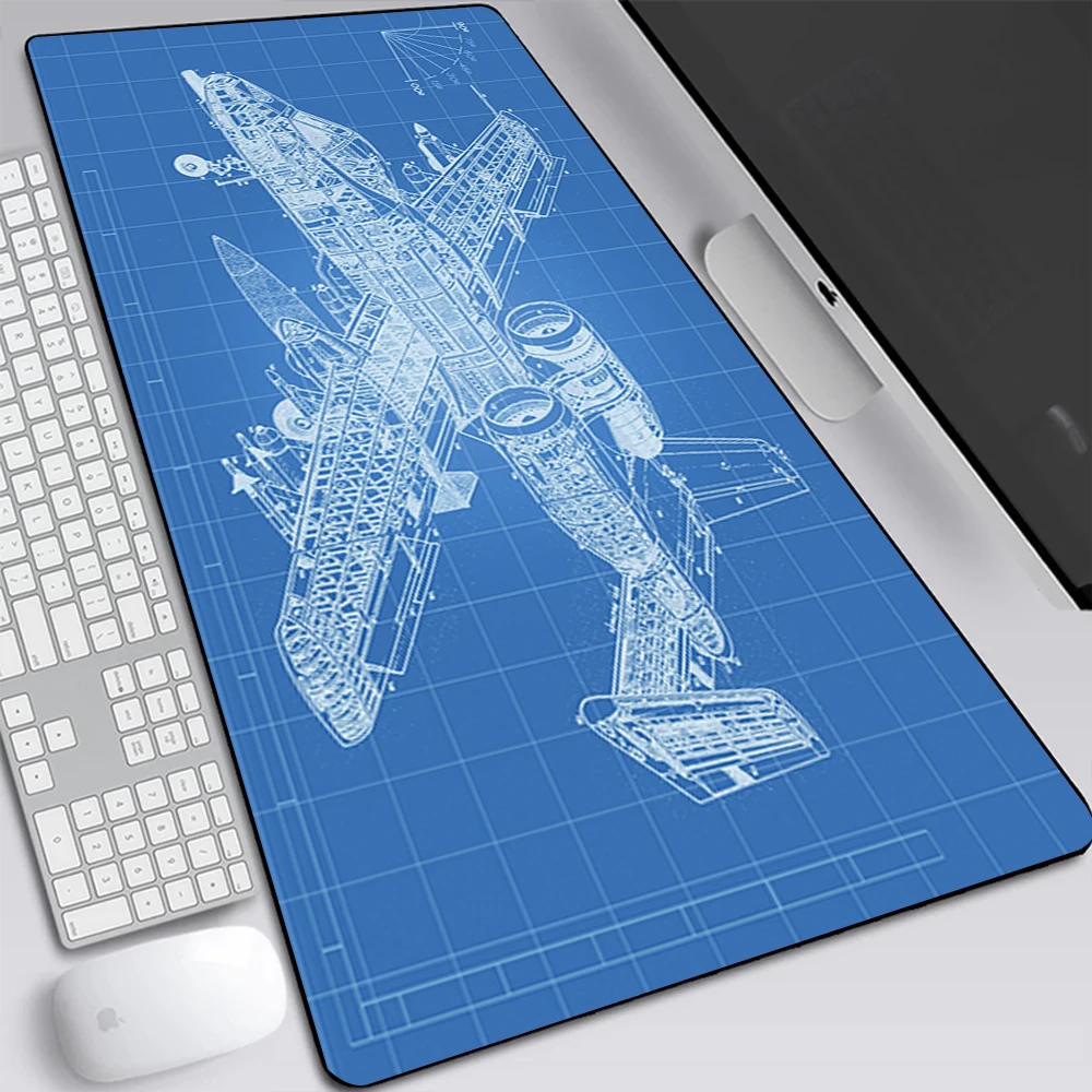 Technical Drawing Large Gaming Mouse Pad Computer Laptop Mousepad Keyboard Pad Desk Mat PC Gamer Mouse Mat XXL Office Mausepad