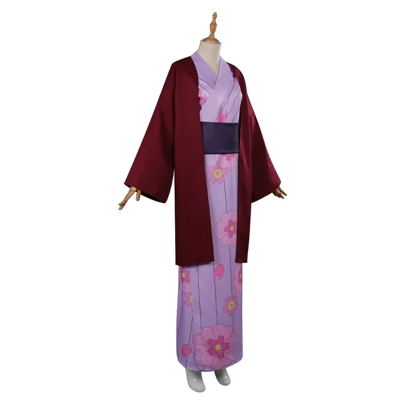 New fashion Slayer kanroji Mittri cosplay kimono dress robe Halloween Carnival party disguise women suit