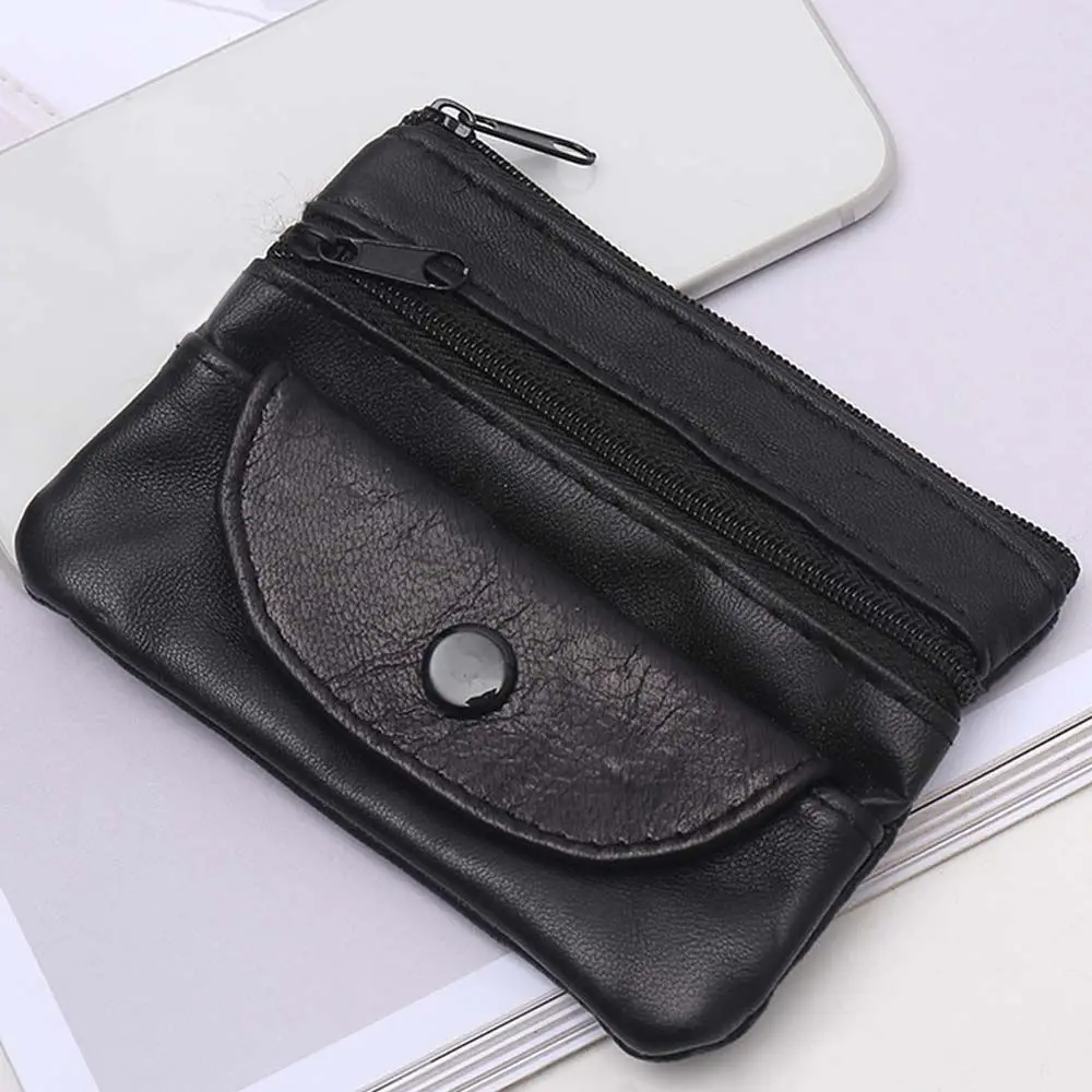 Man Wallets Black Business Vintage Pu Leather Coin Purse Fashion Storage Bags Small Item Pouch