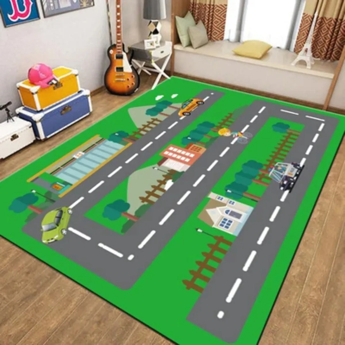 Road Mat Children Traffic Car Map Boy Girls Educational Toy Road Carpet Playmat for Baby Mats Cartoon City Rug Kids Toys Games