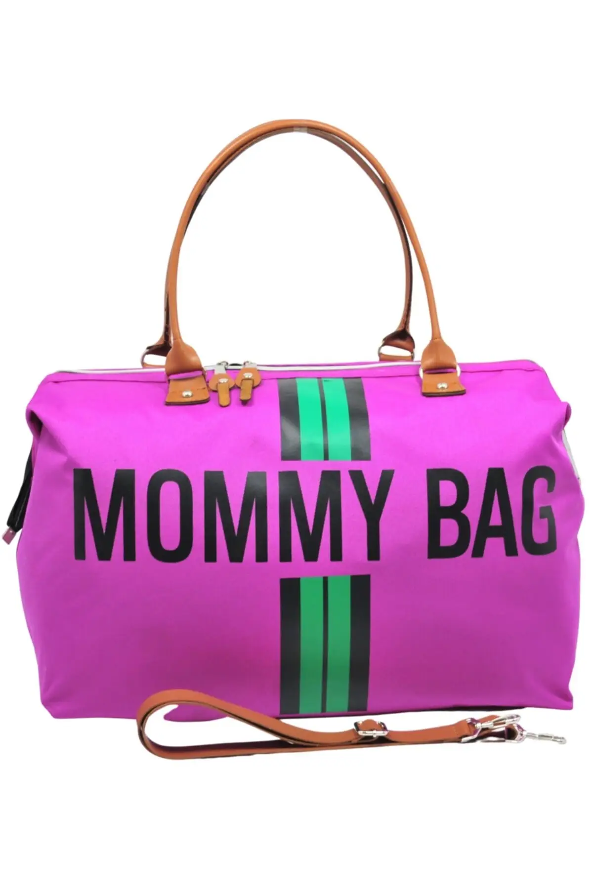 DOLBOVI Mommy Bag Exclusive design striped 3-piece Set fuchsia Baby mother Baby care and women Bag Hospital Bag