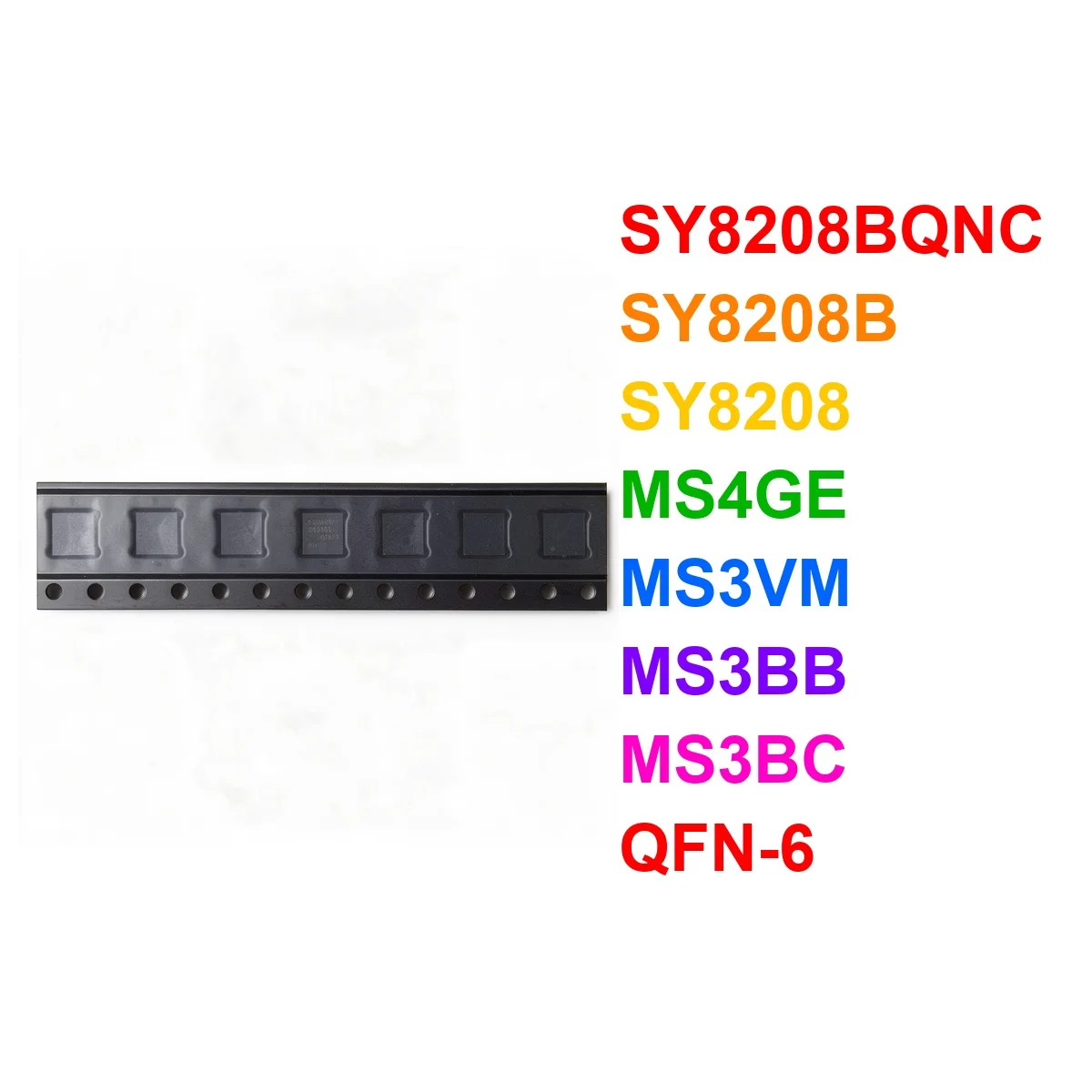 (5piece)  SY8208BQNC SY8208B SY8208 (MS4GE MS3VM MS3BB MS3BC) QFN-6 Chipset