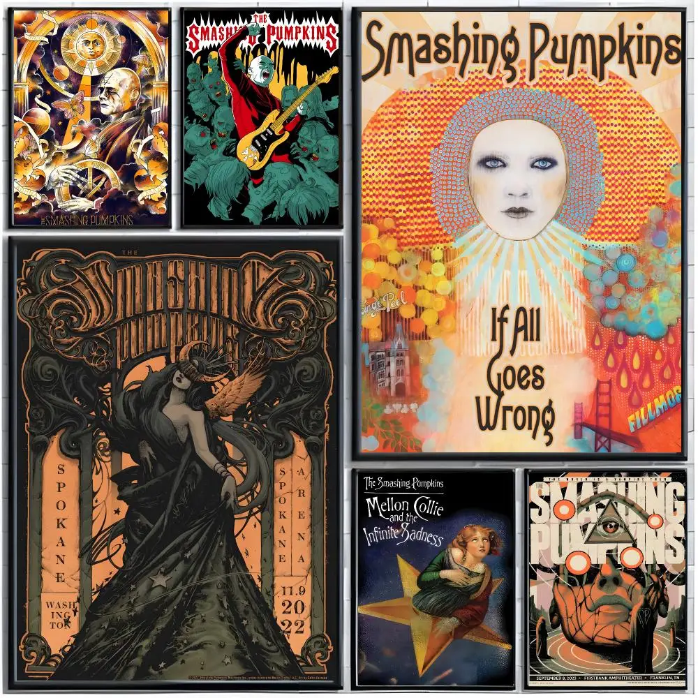 Grunge Band t‑The Smashing Pumpkins Poster Modern Wall Art Home Decor Living Room Decorative Print Unframed
