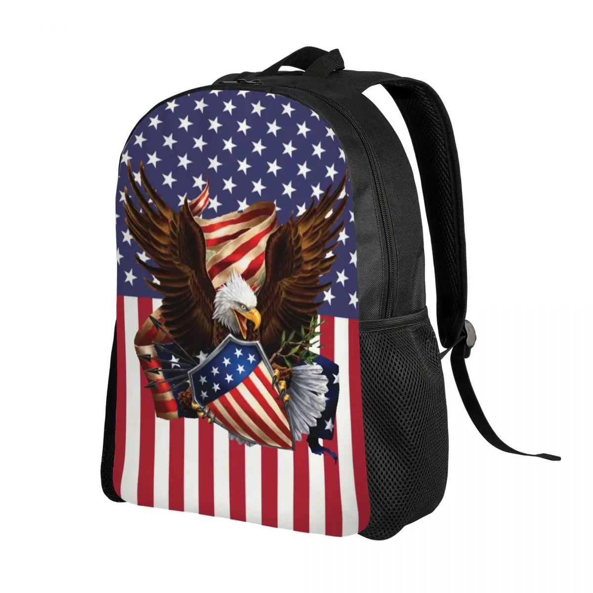 USA Eagle American Flag Laptop Backpack Men Women Fashion Bookbag for College School Students Bags