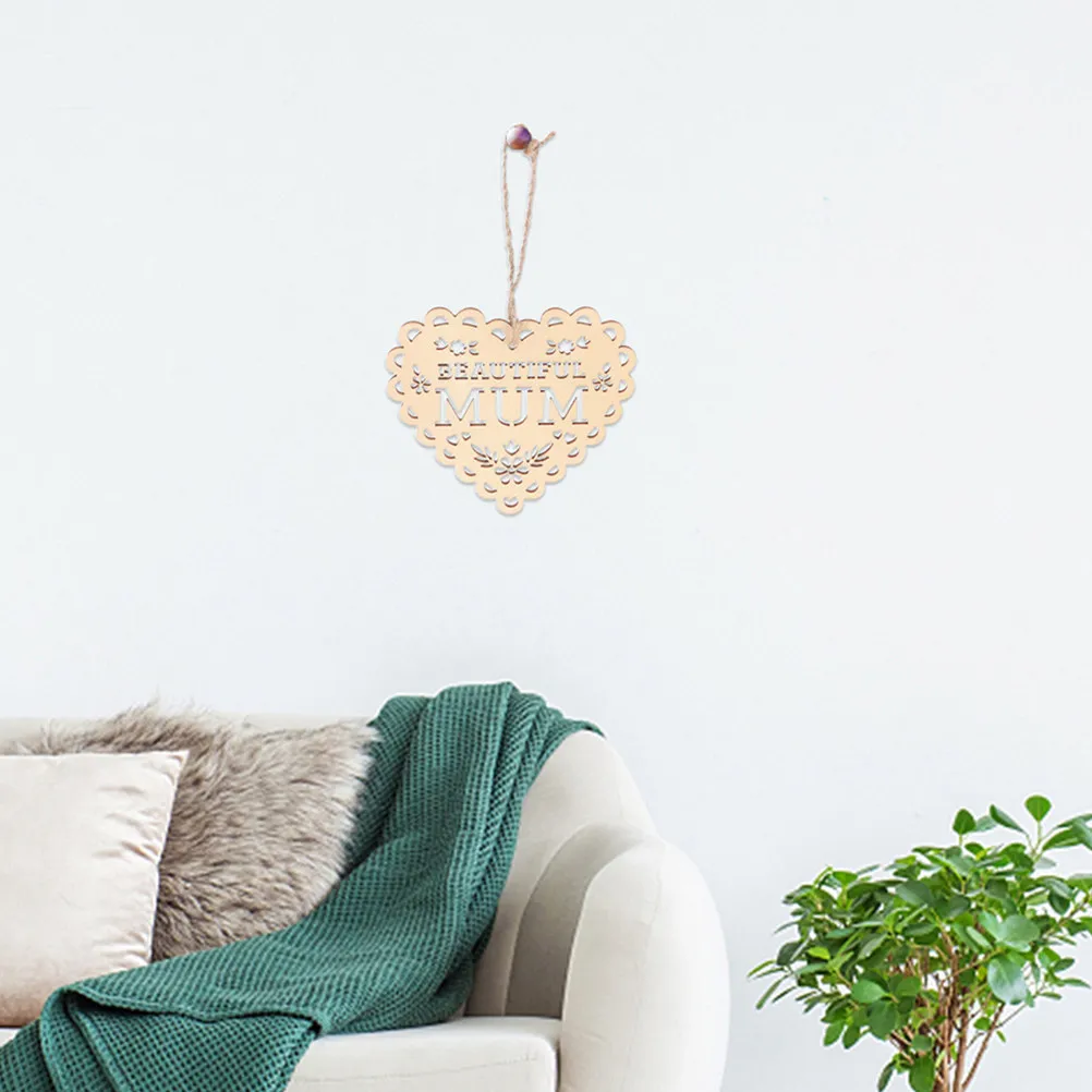 

20 шт. деревянных украшений ко Дню матери, ажурные подвесные декорации для дома, праздничные поделки, украшения для семьи, вечеринка в честь Дня матери