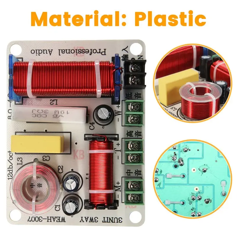 AY14 -3 Way Speaker Frequency Divider 300W Hifi Crossover Filter Frequency Distributor For DIY Home Speaker Modification