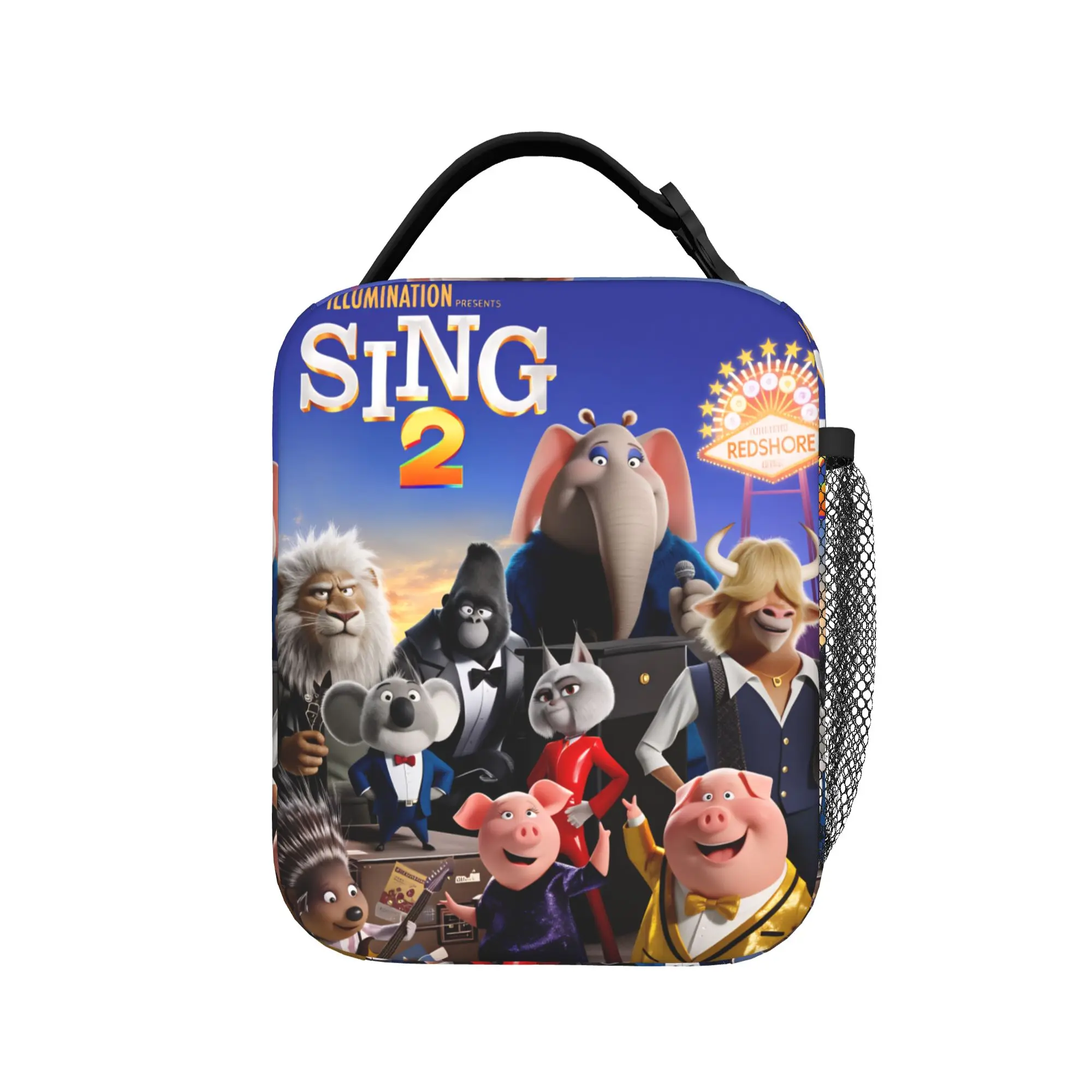 Movie Sing 2 Lunch Bag  Picnic Lunch Box For Child  Cute Graphic Design Thermal Lunch Bags Oxford Portable Cooler Bag