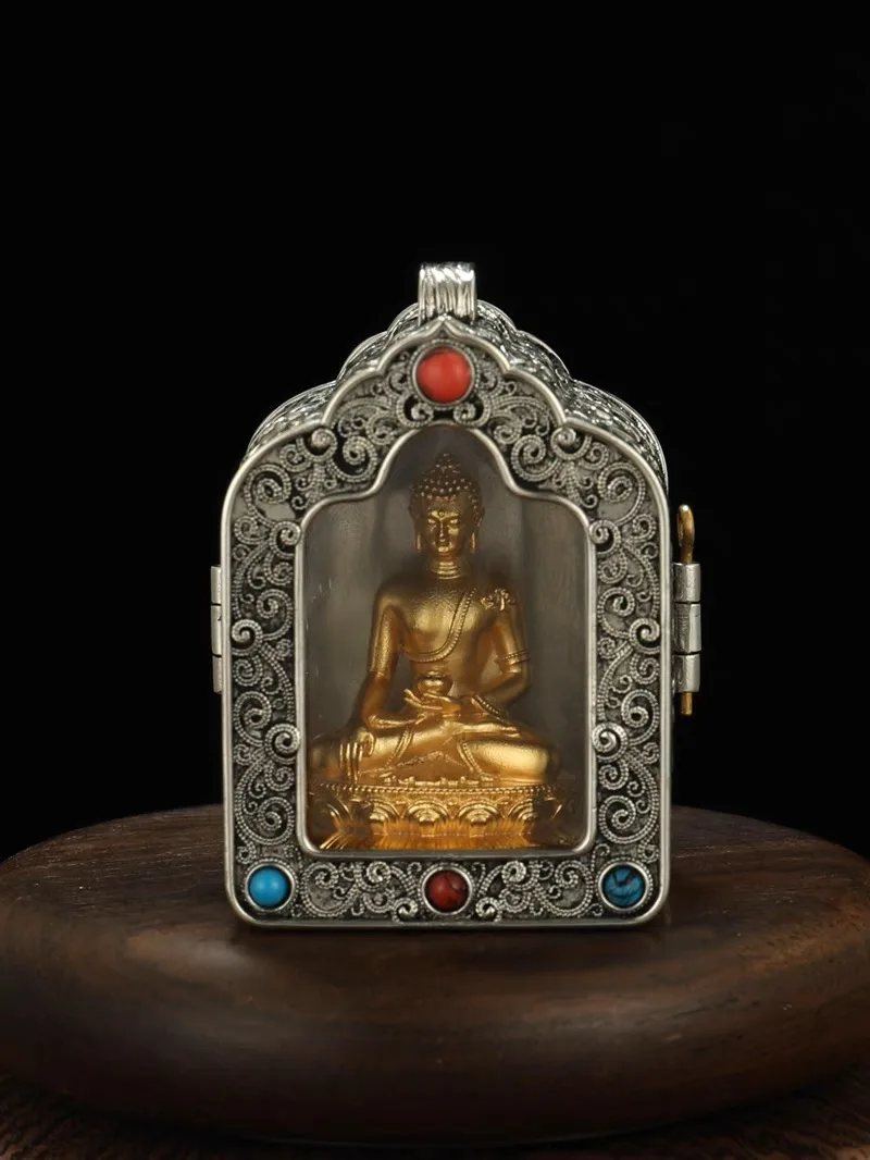 50% OFF 2023 Thailand Nepal Tibet Temple Omnipotent Shakyamuni Buddha Pocket amulet bless safety good luck all-powerful talisman
