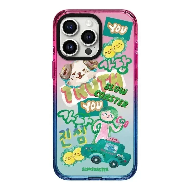 

Cartoon Cat Graffiti 2.0 Acrylic Colorful Border iPhone 11 12 13 15 14 Pro Max Protective Case, Fits iPhone 15 Pro Max