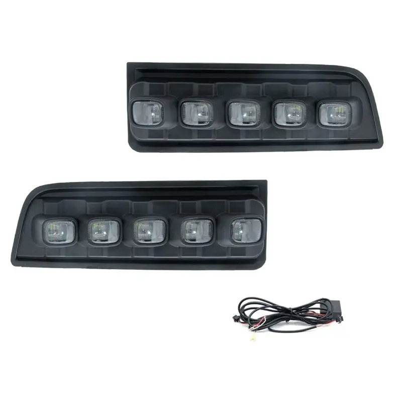 

AC54-Front Bumper LED Daytime Running Lights Fog Lights For Toyota 4Runner 2010-2013 White/Amber Turn Signal Light