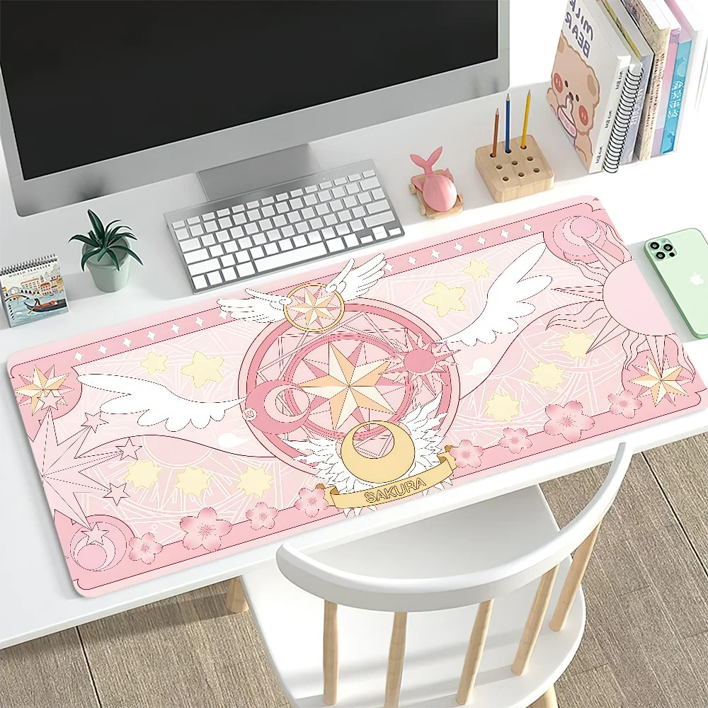 C-cardcaptor anime S-sakura Mouse Pad Desk Mat Large Non-slip Anti-fray Keyboard Ergonomic Office Rubber PC Home Custom