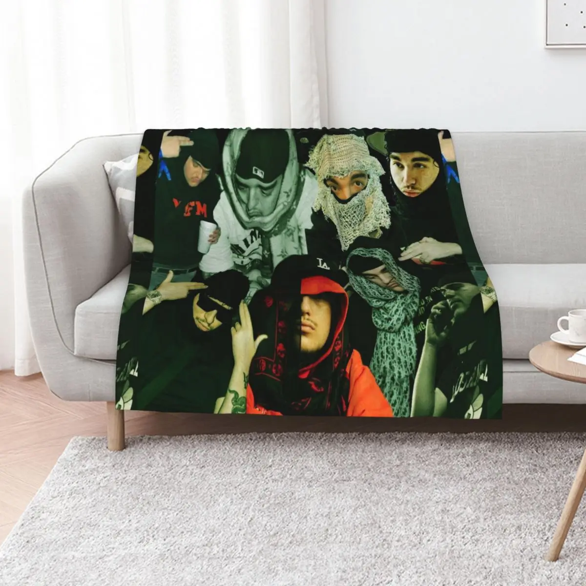 Yeat tribute collage poster design 2022 Throw Blanket warm winter Fashion Sofas Hairys Decoratives Large Blankets