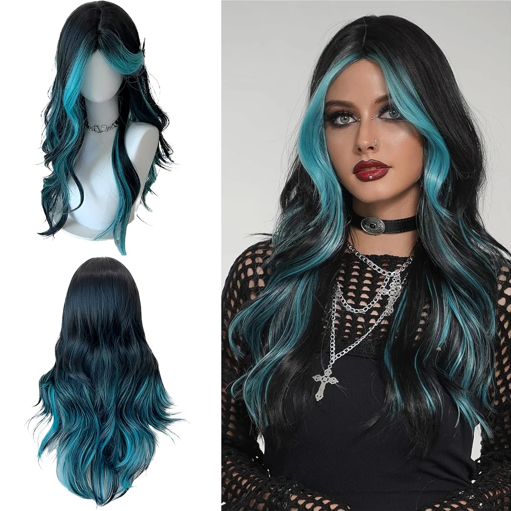 

A 24-Inch Gradient Layered Synthetic Wavy Wig With Natural And Fluffy Gothic Style Is Suitable For Women'S Daily Party Wigs