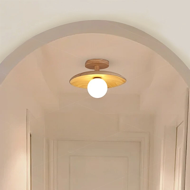 Japanese-style log wind porch ceiling lamp home modern simple lamps and lanterns silent home improvement balcony aisle corridor
