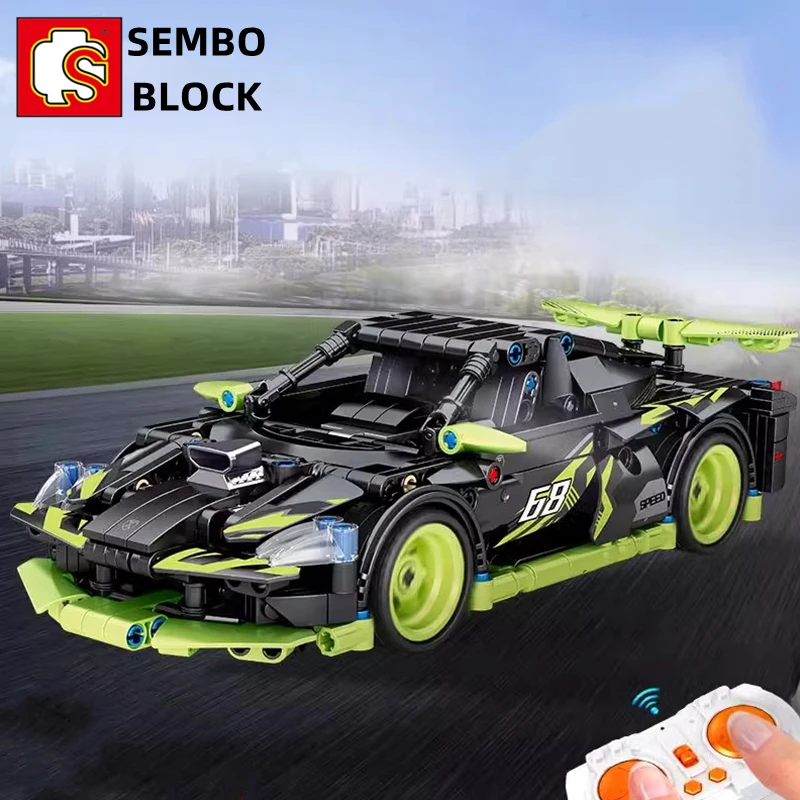 

SEMBO remote control car building blocks large size assembled children's toy racing collection model ornaments birthday gift