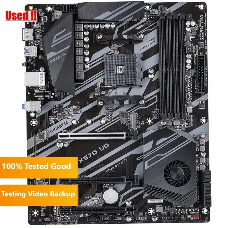 Gigabyte X570 UD Motherboard ATX Socket AM4 AMD X570 DDR4 128GB PCI-E 4.0 SATA III USB3.2  Desktop Mainboard