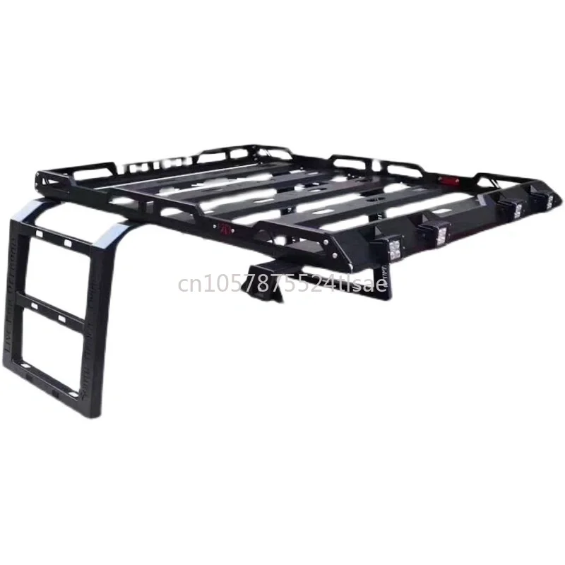 Roof Rack Cargo Carrier w/2 Ladders Compatible for 2007-2017 Jeep Wrangler JK 300LBS Utility Rooftop Rack Extra Cargo Space Ba