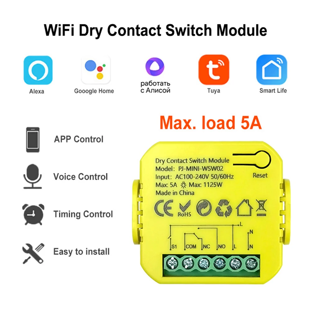 

Модуль переключателя Wi-Fi Smart Life, приложение, дистанционное управление, модуль умного переключателя, таймер, модуль Wi-Fi, тумблер, поддержка Alexa Google Home