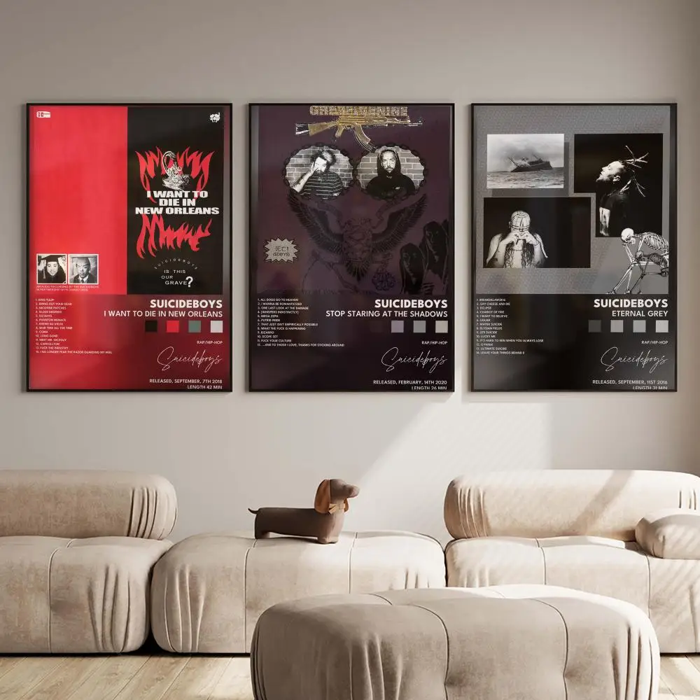 Underground Rap Duo S-Suicideboy Poster PP Wall Decor Posters Celebrity Music Art Prints Bedroom Office Gift