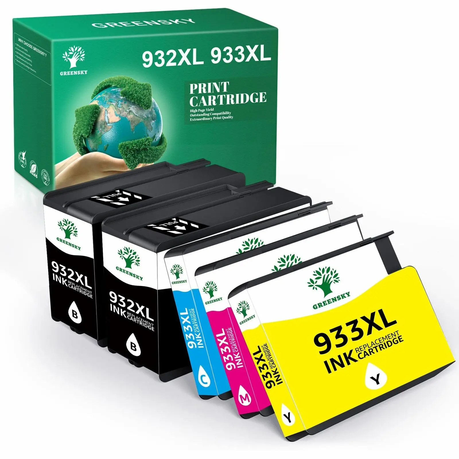 5x Premium 932 XL 933 XL สำหรับ HP OfficeJet 7612 6700 7110 7610