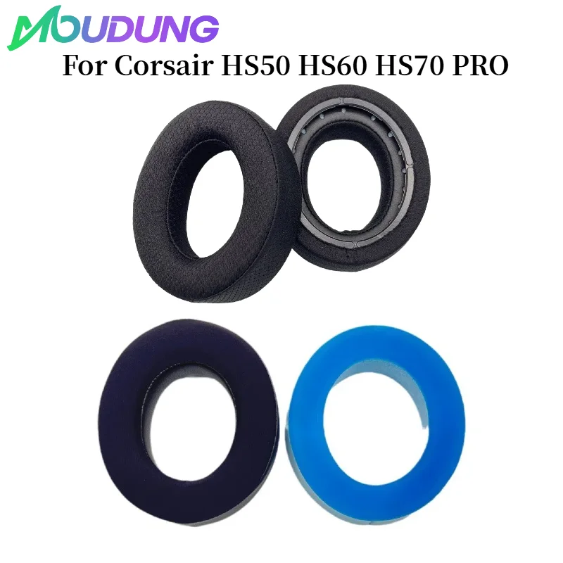 

MOUDUNG Protein Leather Earpads Cushions For Corsair HS50 HS60 HS70 PRO Headphones, Replacement Ear Pads Headset repair parts