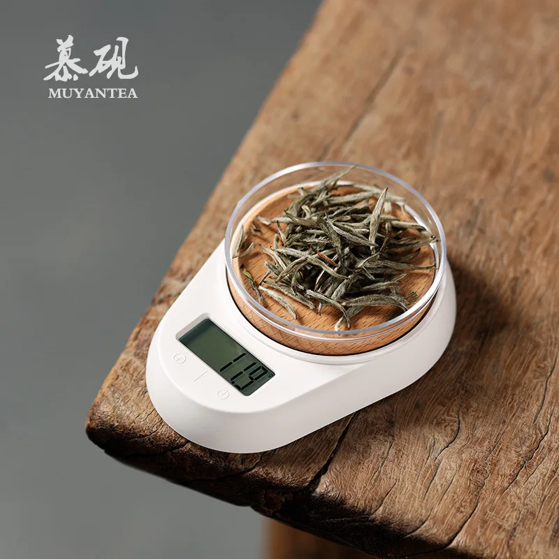 Mutaow Japanese-Style Gram Measuring Tool, Household Mini Scale, Timer, Electronic Tea Tray