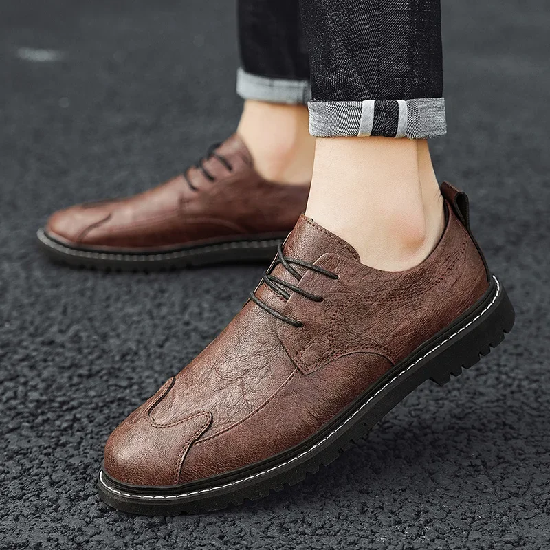

Business men's shoes Retro fashion casual style Outdoor street walking Daily office Handsome and versatile adult shoes Hot
