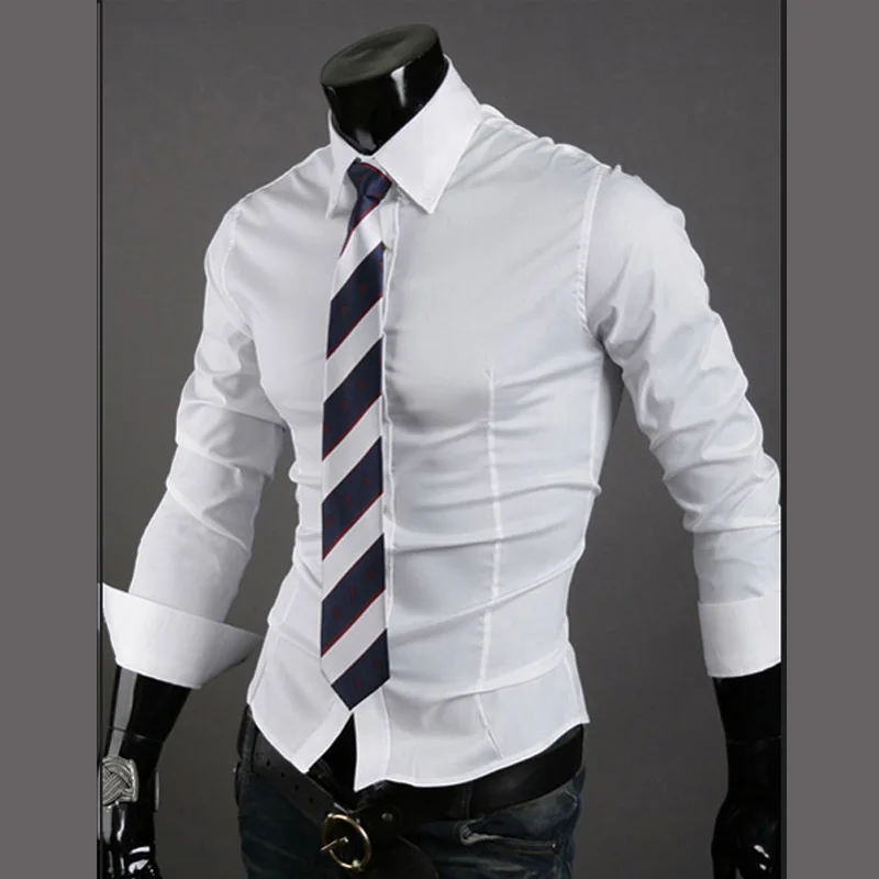 Hot 2022 Fashion Business Base Shirt Camisa Masculina Solid Color Joker Men's Leisure Long-sleeve Slim Fit Shirts Men 's Shirts