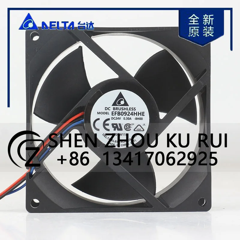 

Delta 12V 48V DC24V 0.30A AC EC 9038 90X90X38MM 9CM Ball Bearing Frequency Converter High air Volume EFB0924HHE-8H00 Cooling Fan