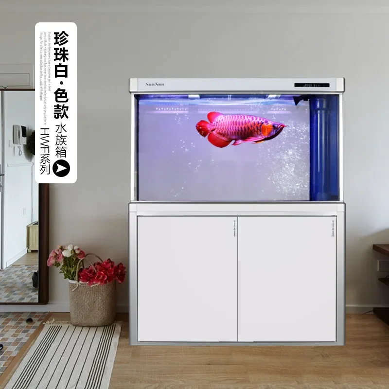 SUNSUN المناظر الطبيعية الكبيرة الفلفل الحار الأحمر أروانا خزان حوض السمك مبسطة أسفل تصفية خزان الأسماك HWF #4