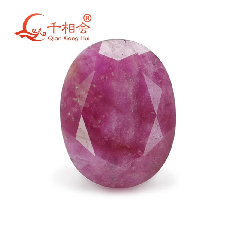 روبي طبيعي 2.4 قيراط شكل بيضاوي قطع فاخرة لون أحمر عتبة ديكور أحجار كريمة مفكوكة هدية معتمدة من قبل GRC