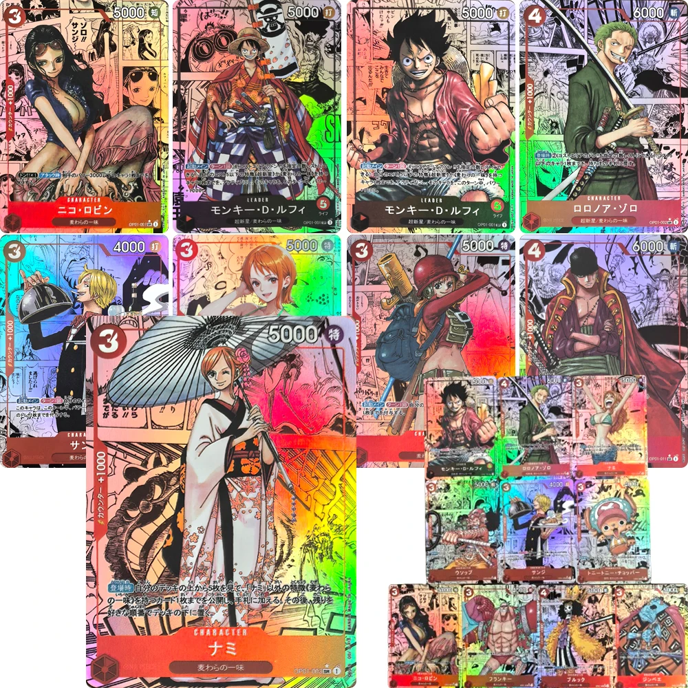 Anime characters ONE PIECE Portgas D Ace Silvers Rayleigh DIY Homemade Collection card Christmas birthday gift Game toys
